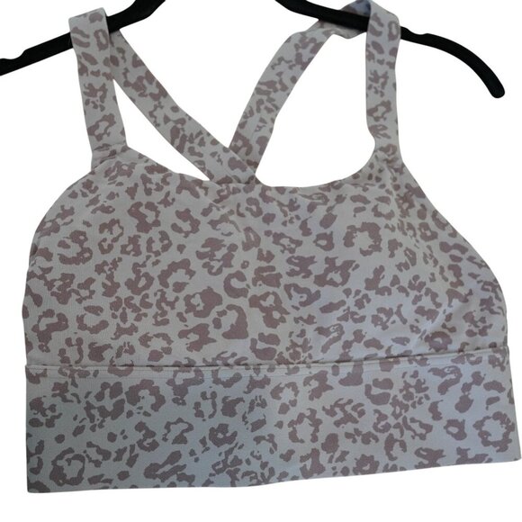 Athleta‎ Elation Cross Back Leopard Print Sports Bra Size S - Picture 9 of 9